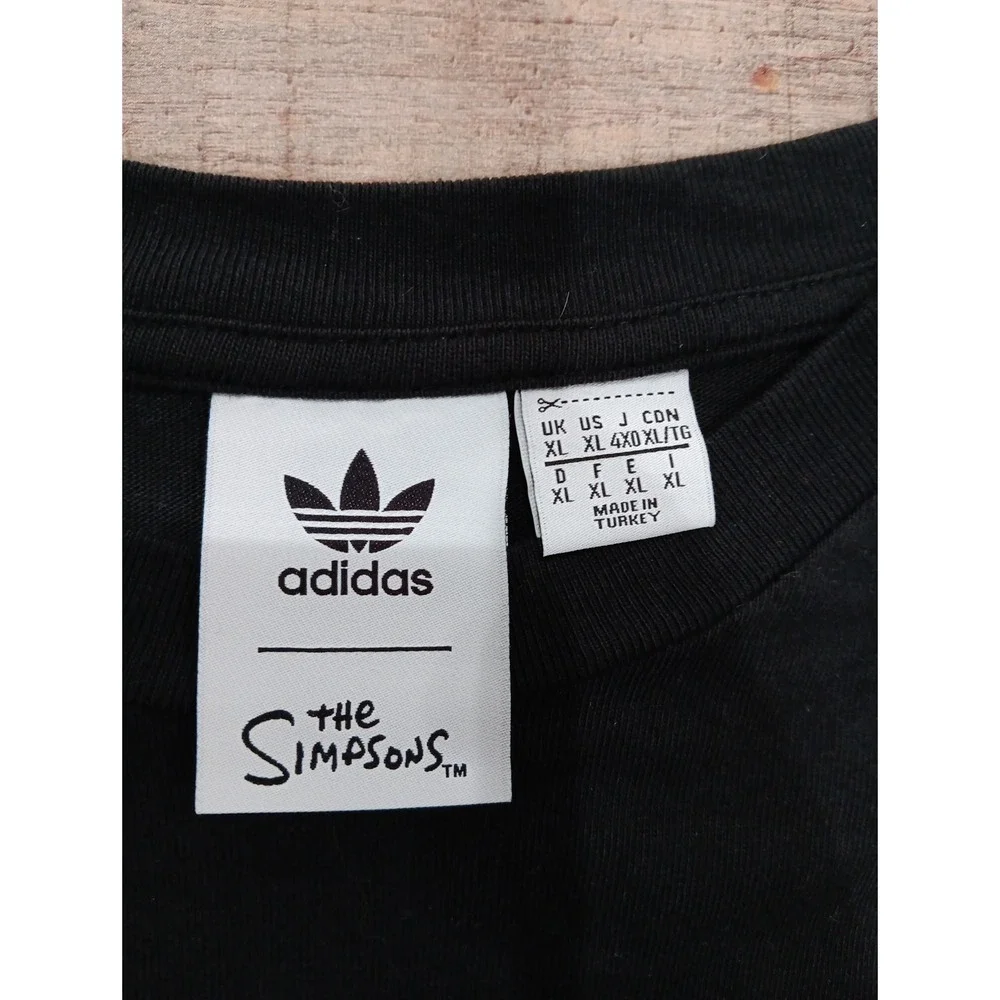 Adidas X The Simpsons Shirt Men's XL Krusty Burger Long Sleeve Tee‎ Black 2512